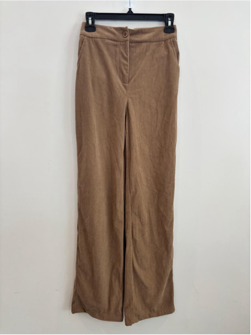 Sincerely Jules Brown Corduroy Wide Leg Pants Retro High Waisted Small S #S02